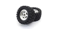 Glued Tire and Wheel, Satin Chrome, Mad Wagon VE, 2pcs