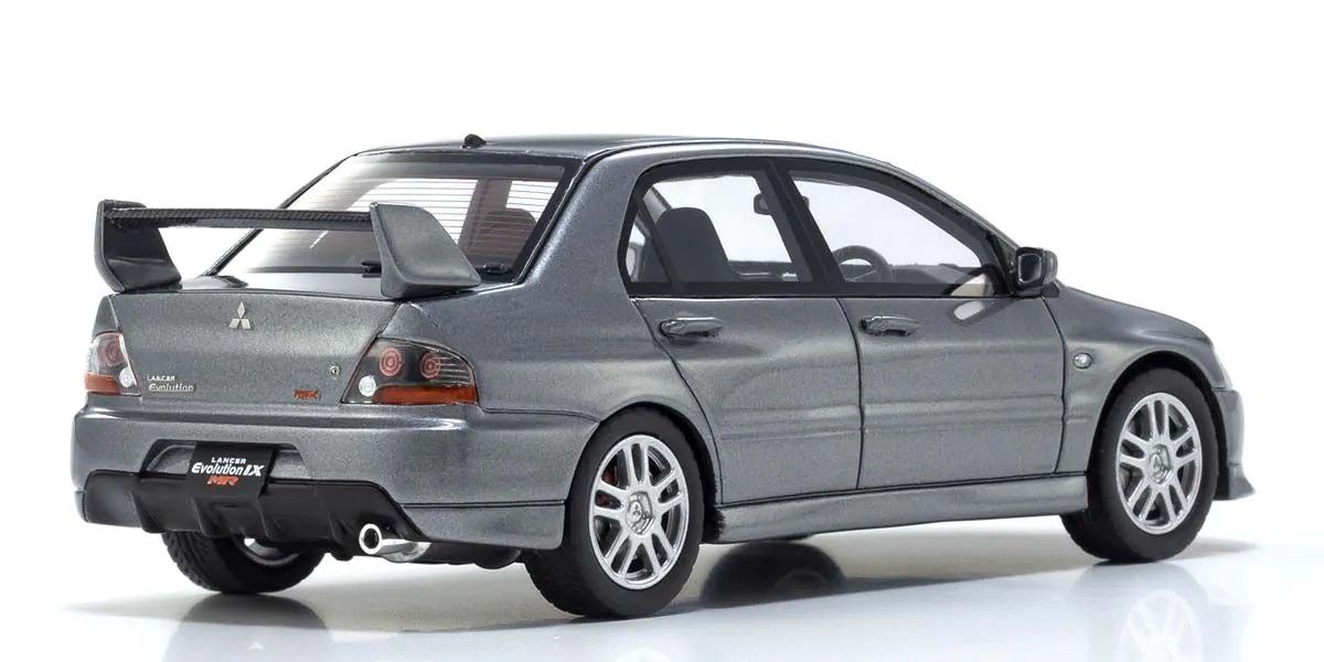 1/43 Scale Mitsubishi Lancer Evolution IX MR, Gray Diecast Car