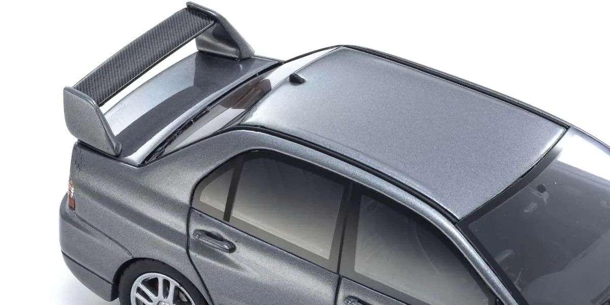 1/43 Scale Mitsubishi Lancer Evolution IX MR, Gray Diecast Car
