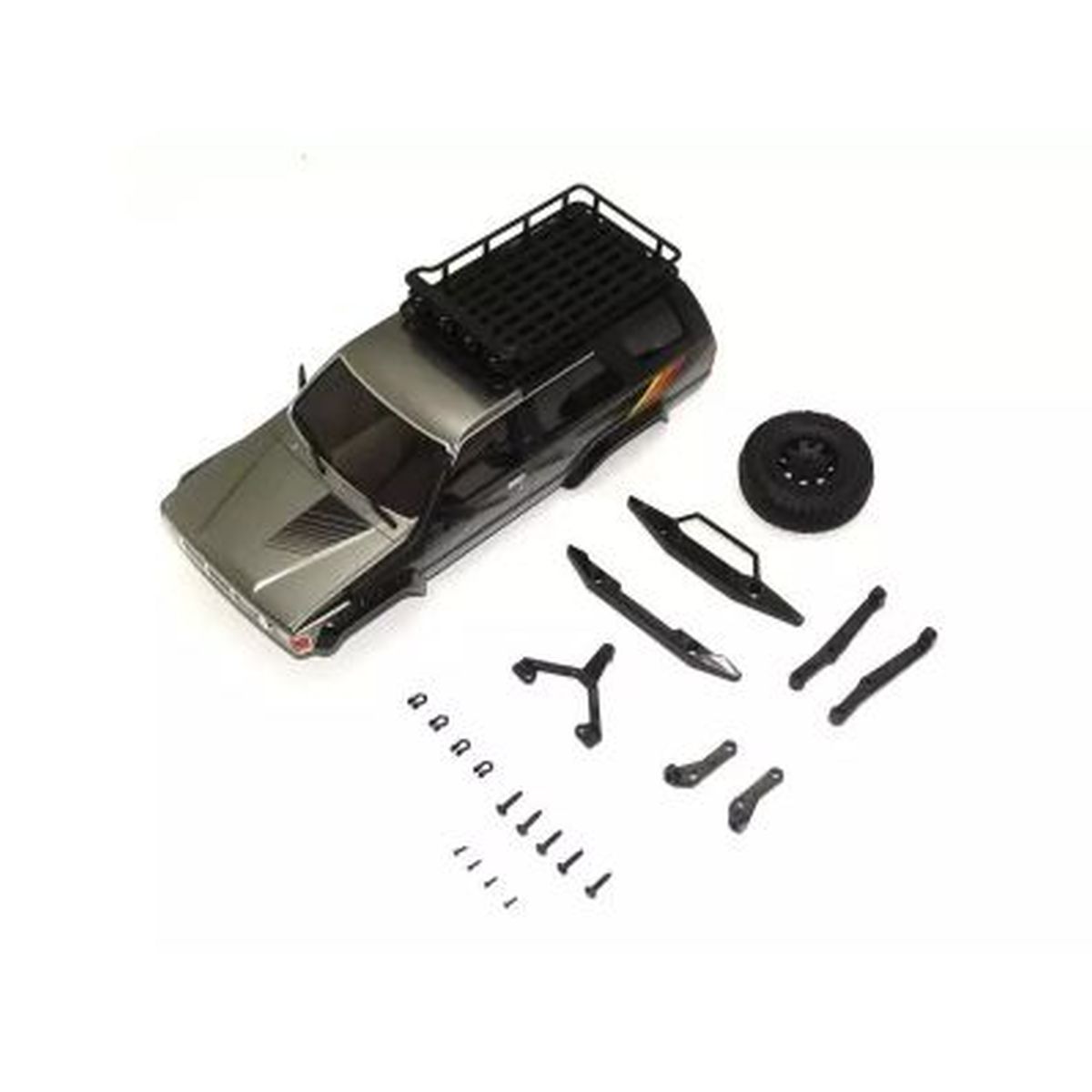 MX-01 Toyota 4Runner (Hilux Surf) with Accesorry parts Dark Gray Metallic