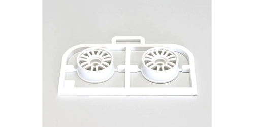 0 Offset White Narrow Wheels for Mini-Z RWD, 2 pc