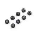 M2 Aluminum Nylon Color Nut 8pcs (Black)