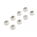 M2 Aluminum Nylon Color Nut 8pcs (Silver)