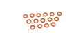 Silicone O-Ring Orange, P6, 15pcs