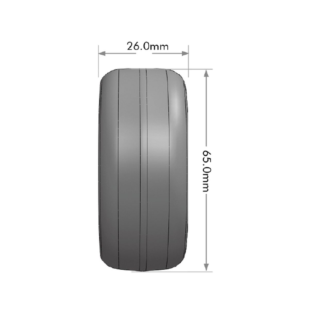 5 Spoke Matte Silver 1/10 Wheel Mounted Drift Tire, 2, 4
