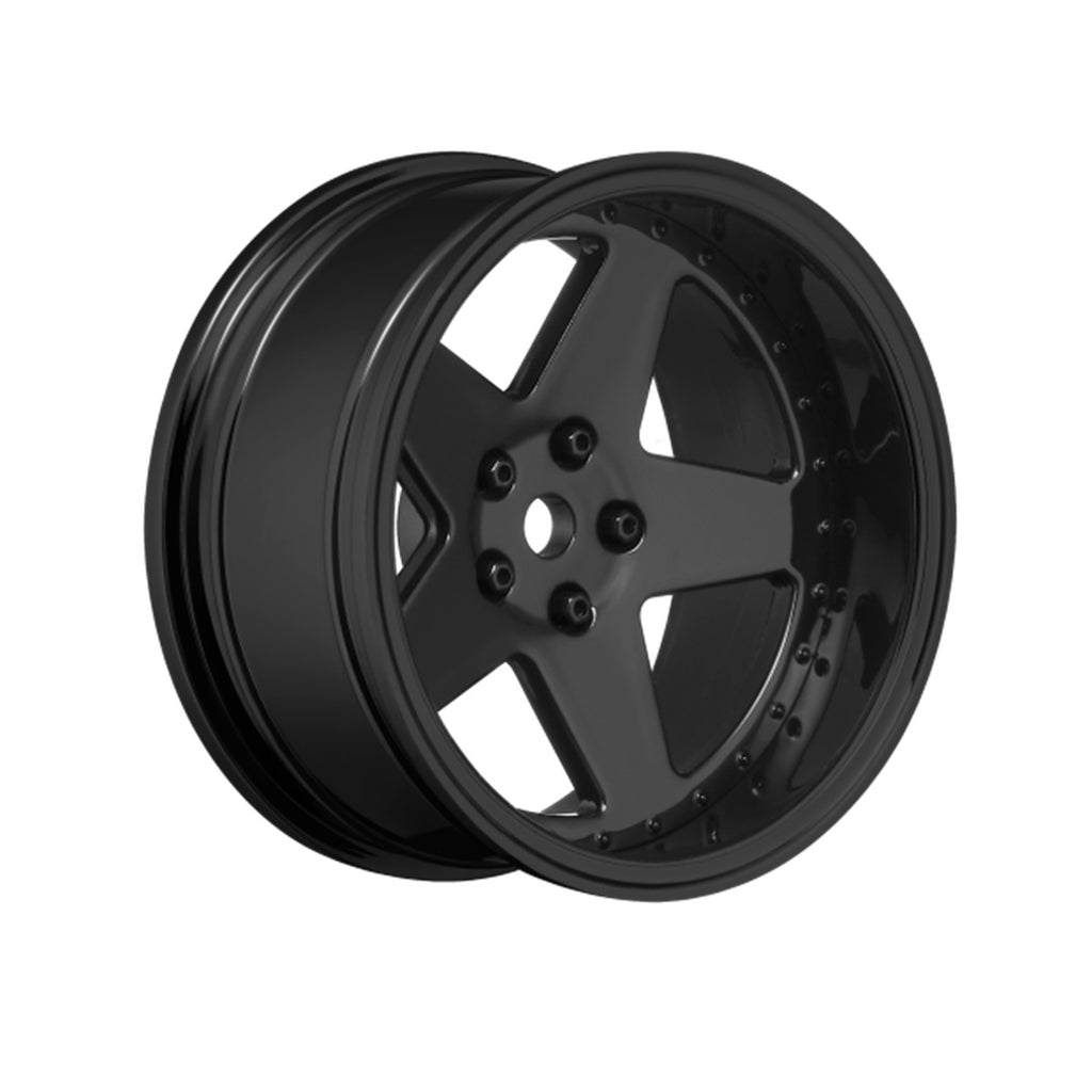 5 Spoke Gloss White 1/10 Wheel Mounted Drift Tire, 2, 4, 6, 8