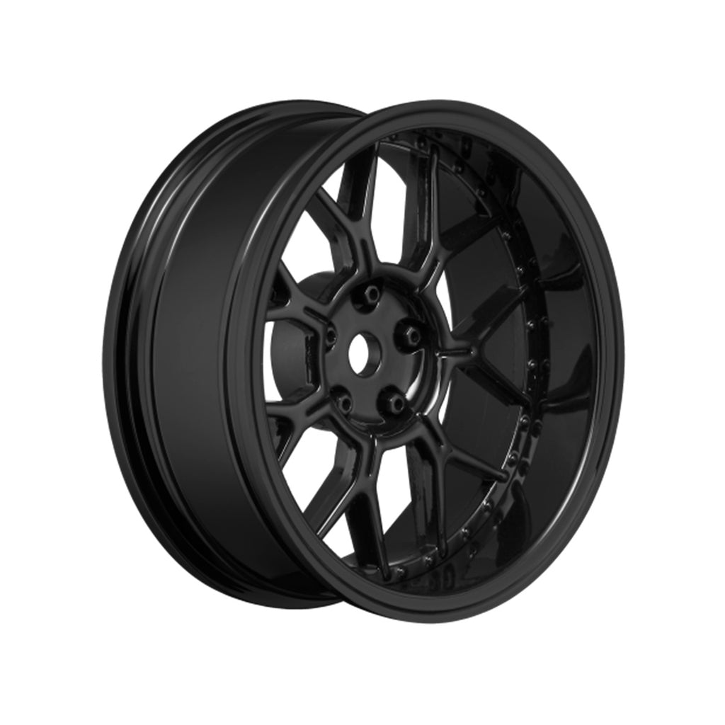 14 Spoke Gloss White 1/10 Wheel Mounted Drift Tire, 2, 4