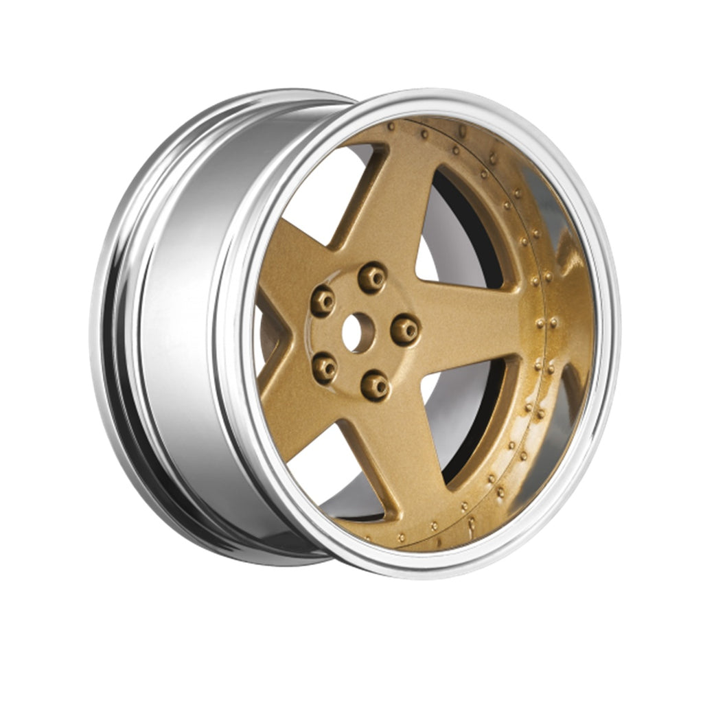 5 Spoke Bronze 1/10 Wheel Mounted Drift Tire, 2, 4, 6, 8
