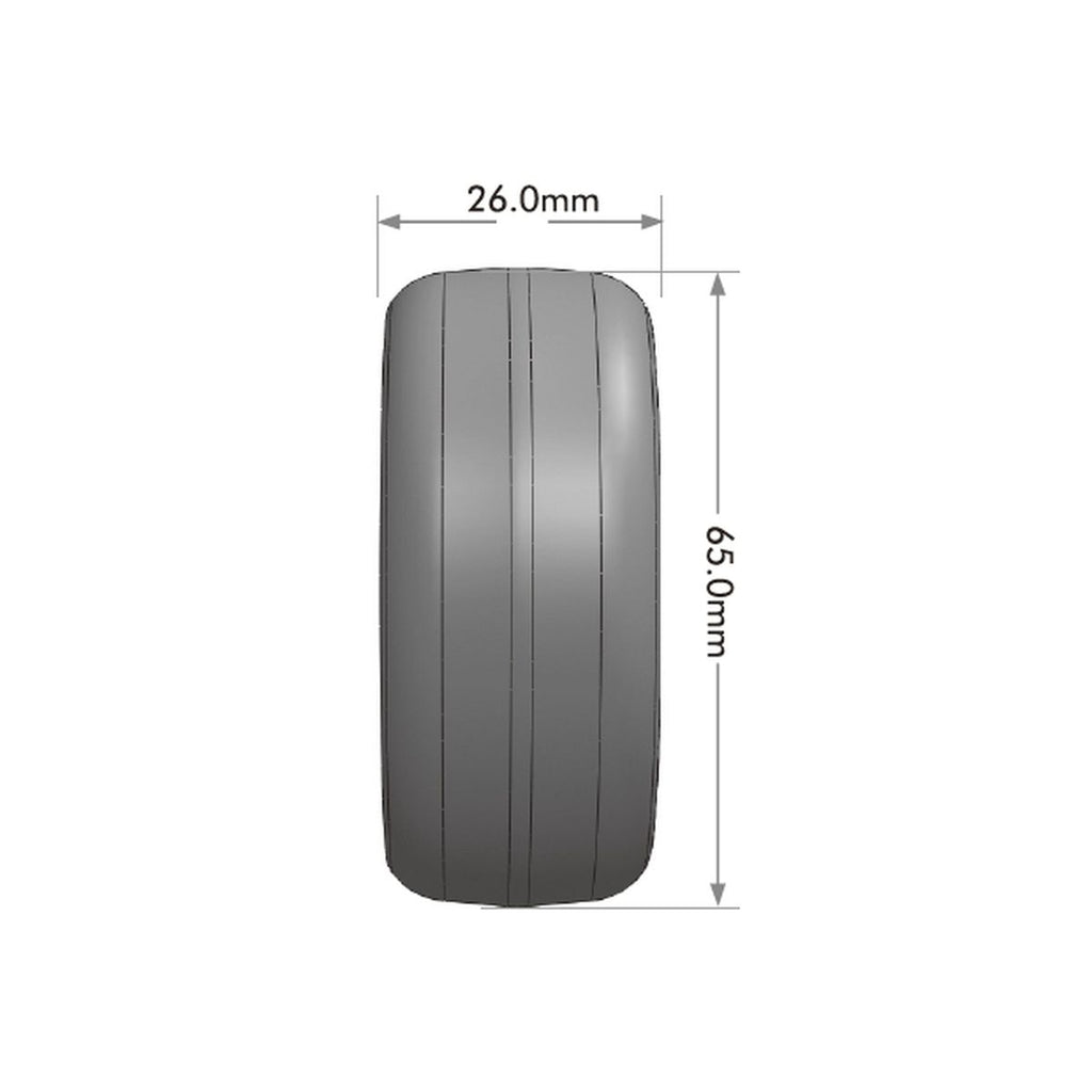 5 Spoke Bronze 1/10 Wheel Mounted Drift Tire, 2, 4, 6, 8