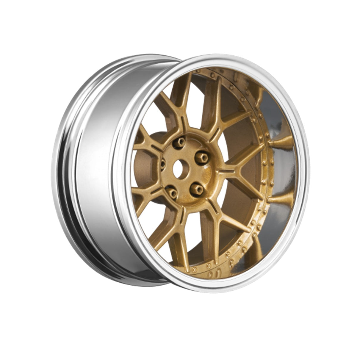14 Spoke Bronze 1/10 Wheel Mounted Drift Tire, 2, 4, 6, 8