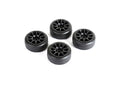 Drift Tires + Wheels 10 Spoke Black +1mm (4pcs), Fits LMX