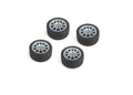 Rally Tires+Wheels 10 Spoke Gray +1mm (4pcs), Fits LMX