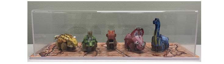 Prebuilt Display Tiny Dinosaur with Display Case