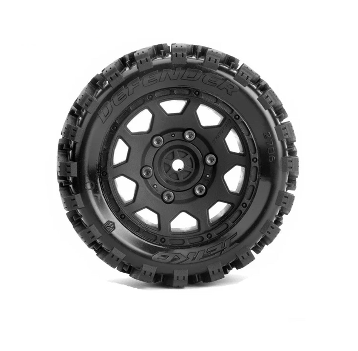 1/10 2.8" ST Defender Belted Tires (2) w/ Removable Hex