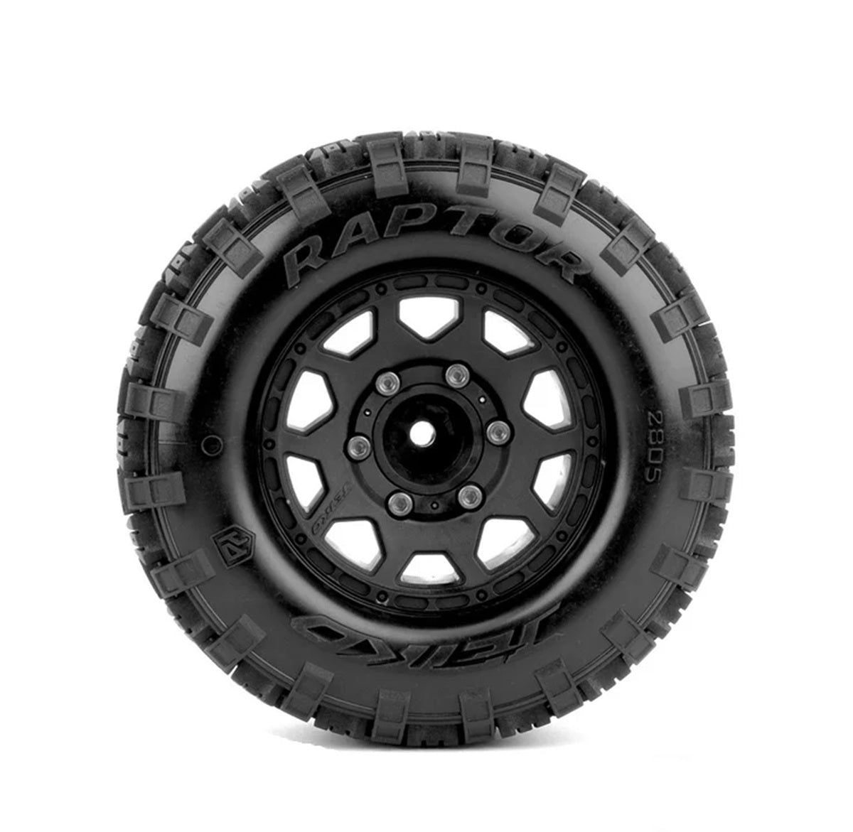 1/10 2.8" MT Raptor Belted Mounted Tires (2) w/ Removable