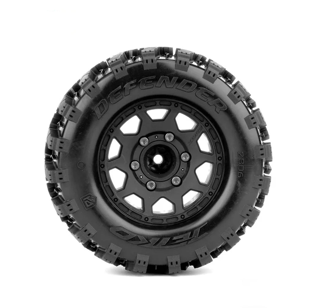 1/10 2.8" MT Defender Belted Mounted Tires (2) w/ Removable
