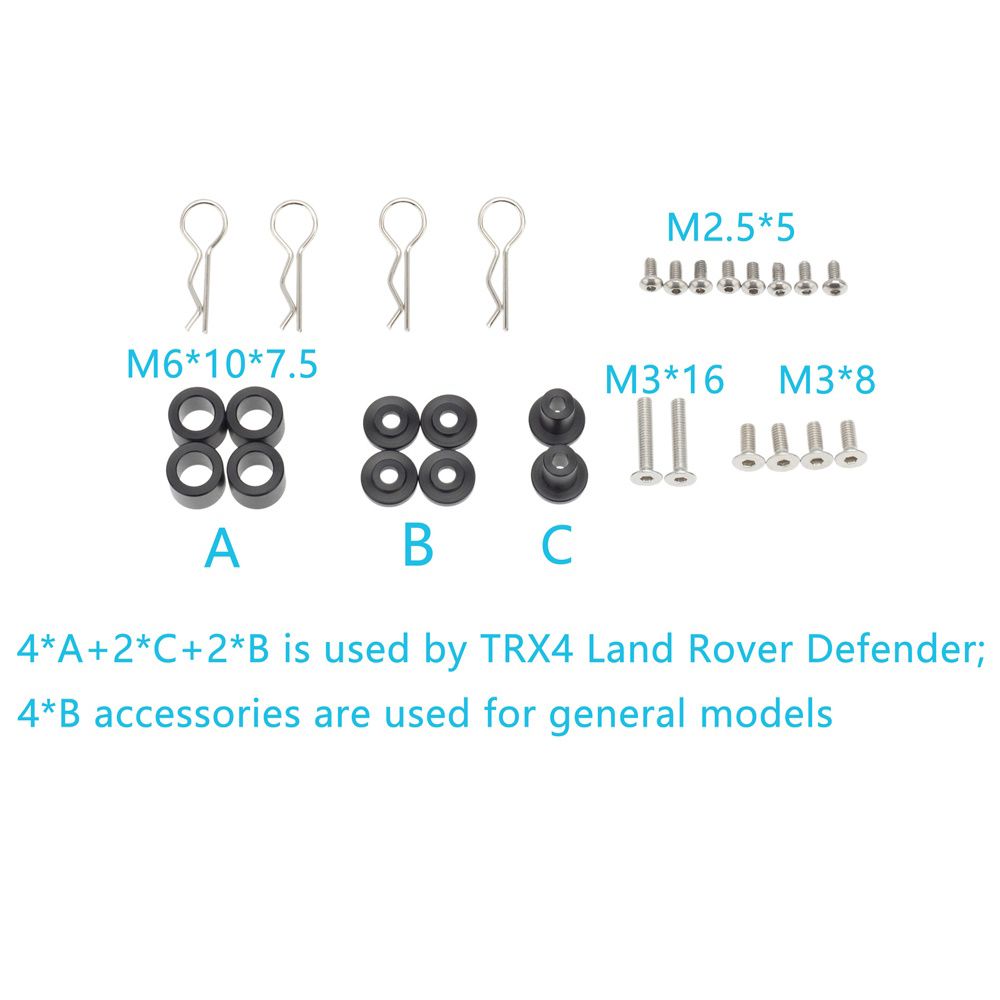 Adjustable Magnetic Body Post Mount for TRX-4 Rock Crawler
