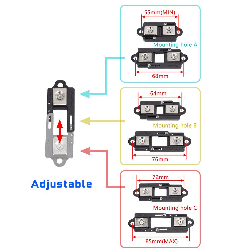 Adjustable Magnetic Body Post Mount for TRX-4 Rock Crawler