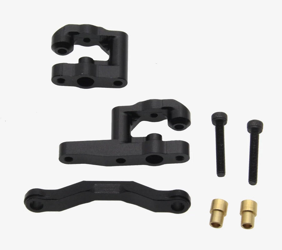 Aluminum Steering Set, Black, for Arrma Grom