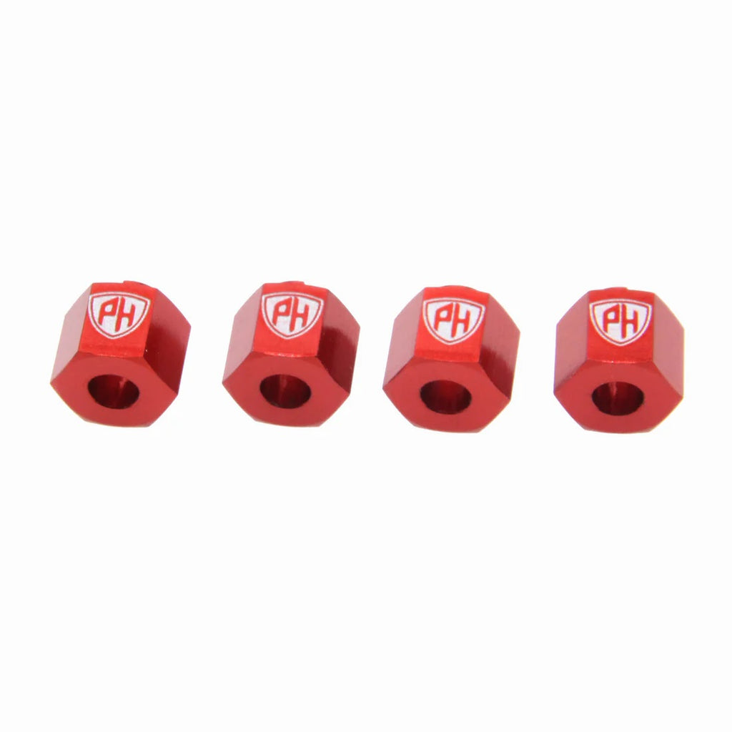 Aluminum Wheel Hex, Red, for Redcat Ascent-18