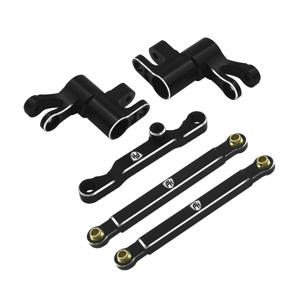 7075 Aluminum Steering / Bellcrank Set Black, Traxxas