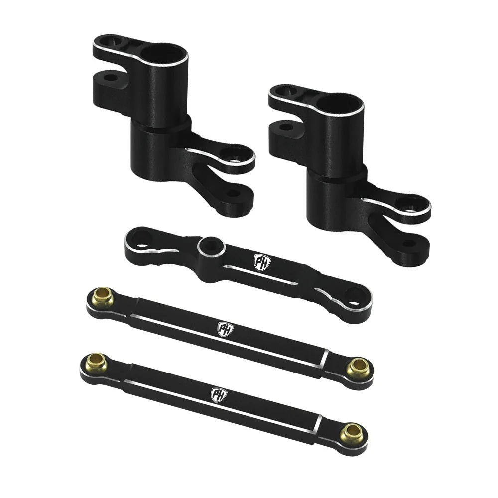 7075 Aluminum Steering / Bellcrank Set Black, Traxxas