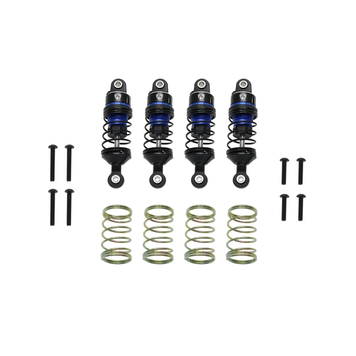 Aluminum Front / Rear Adjustable Shocks Blue