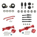 Aluminum Front + Rear Complete Axles w/Brass Upgrades, Red