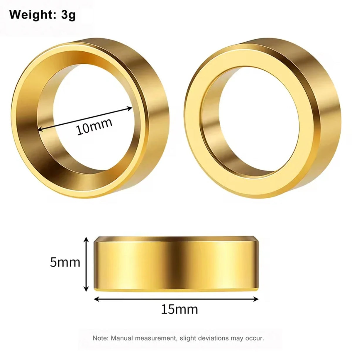 Axial SCX30 Brass Wheel Ringss (4)