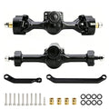 Axial SCX30 Front + Rear Aluminum Complete Axles Black