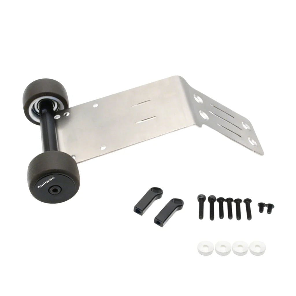 HD Stainless Steel Rear Skid Plate Bearing Wheelie Bar