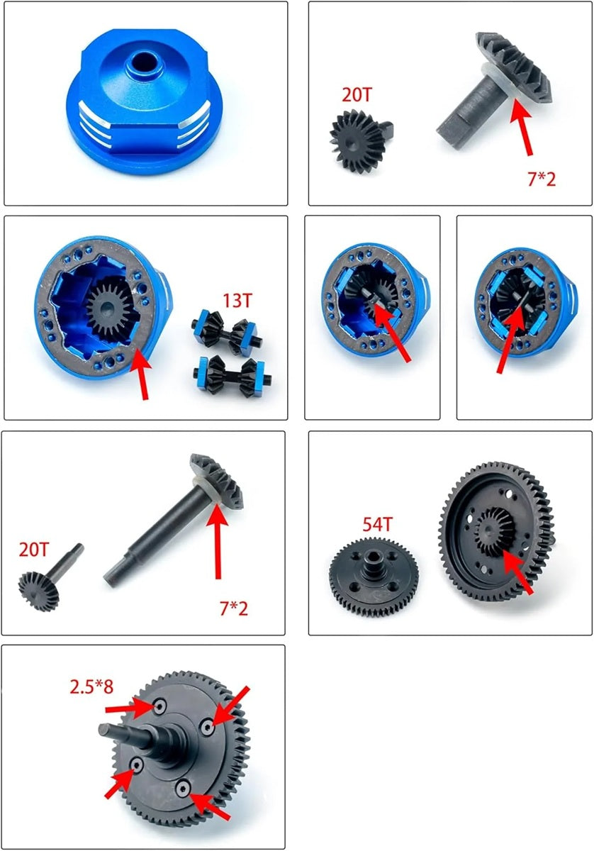 Steel Center Differential 54T for Traxxas Slash / Stampede /