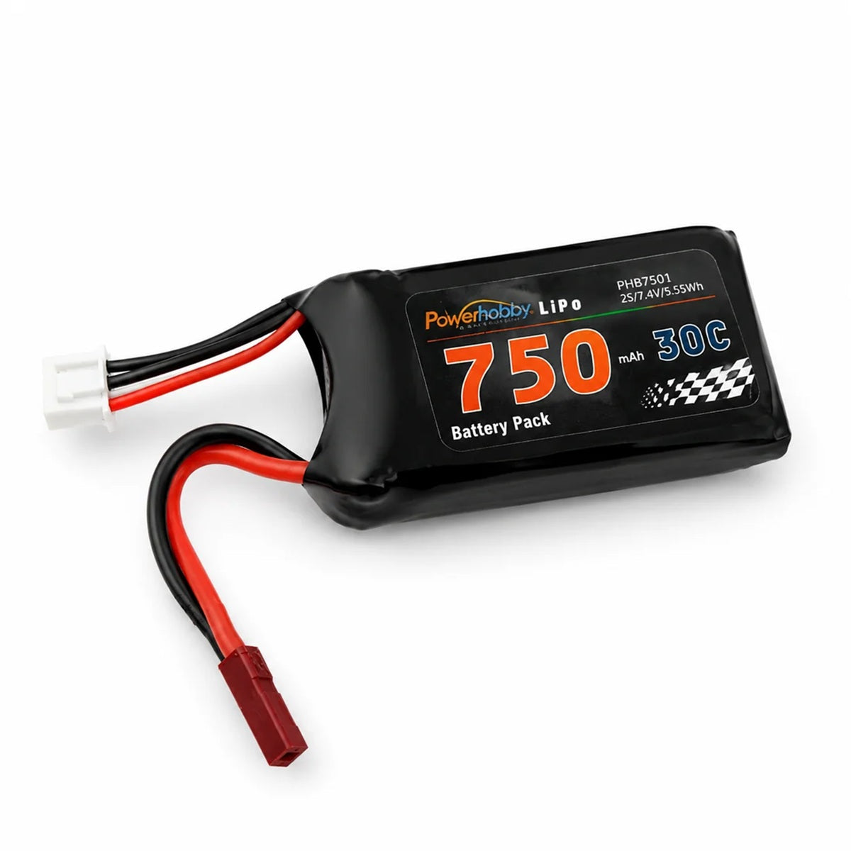 2S 750mAh 30C LiPo Battery w/ JST Plug: Fits Redcat