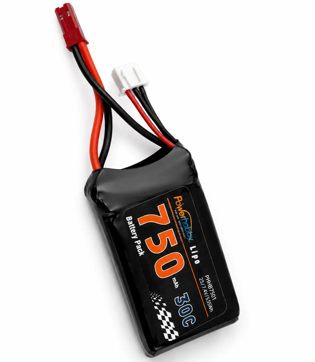 2S 750mAh 30C LiPo Battery w/ JST Plug: Fits Redcat