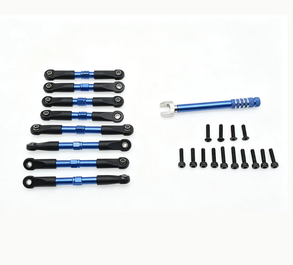 Aluminum Pull Rods Blue FOR Trxxas 1/16 E-Revo / Summit