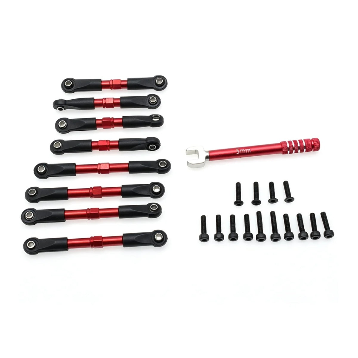 Aluminum Pull Rods Red FOR Trxxas 1/16 E-Revo / Summit