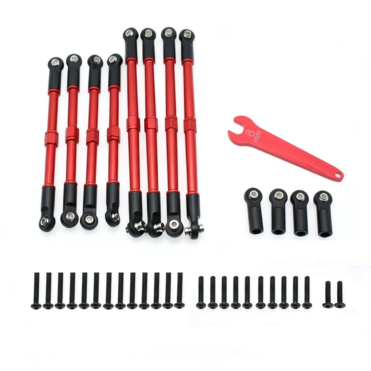 Aluminum Pull Rods Red FOR Trxxas 1/16 Slash