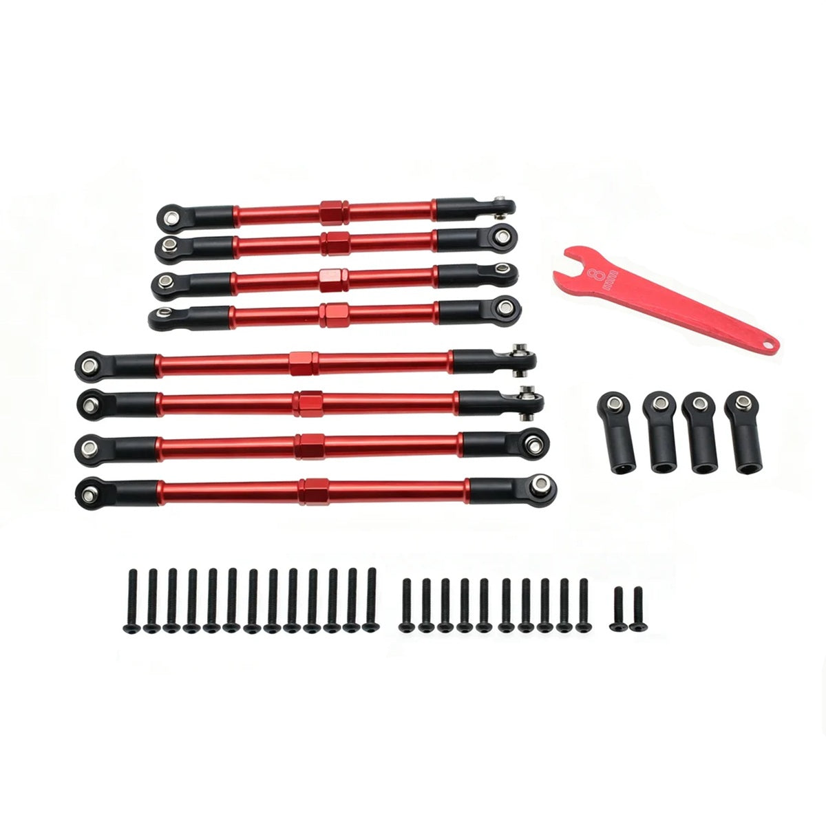 Aluminum Pull Rods Red FOR Trxxas 1/16 Slash