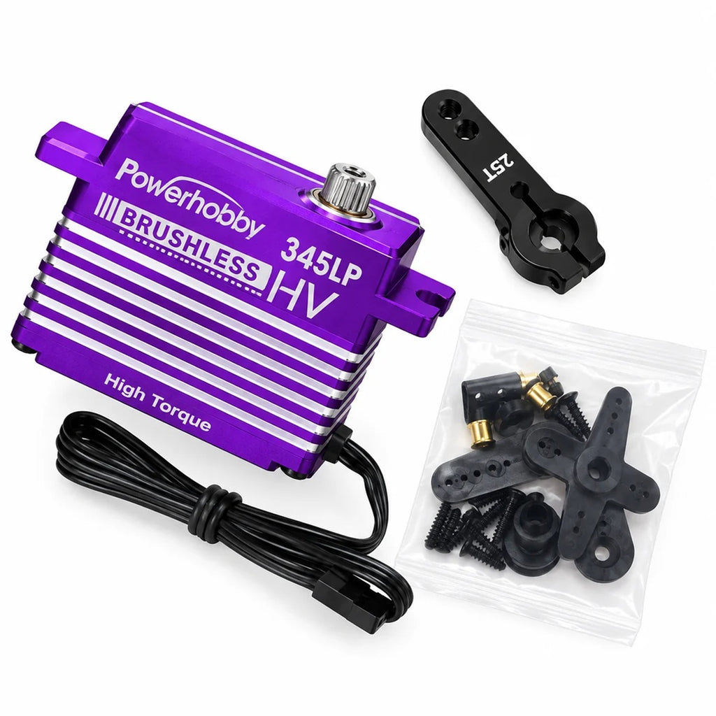 345LP Low Profile High Torque / Voltage Servo WP Purple
