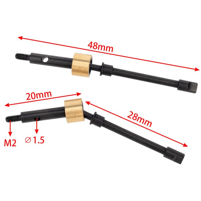 Front Axle CVD, for Axial SCX24