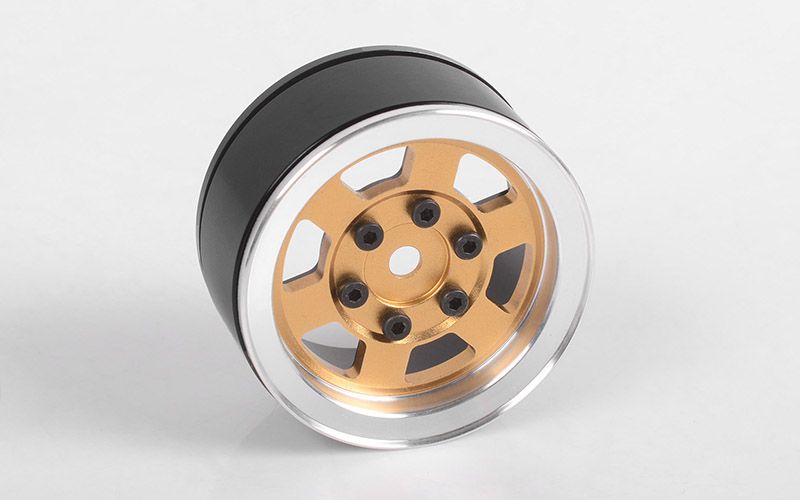 Six-Spoke 1.55" Internal Beadlock Wheels (Gold)