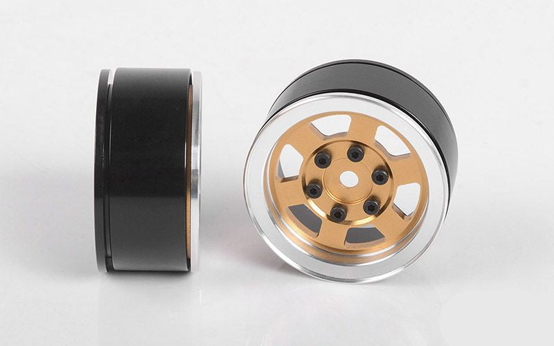 Six-Spoke 1.55" Internal Beadlock Wheels (Gold)