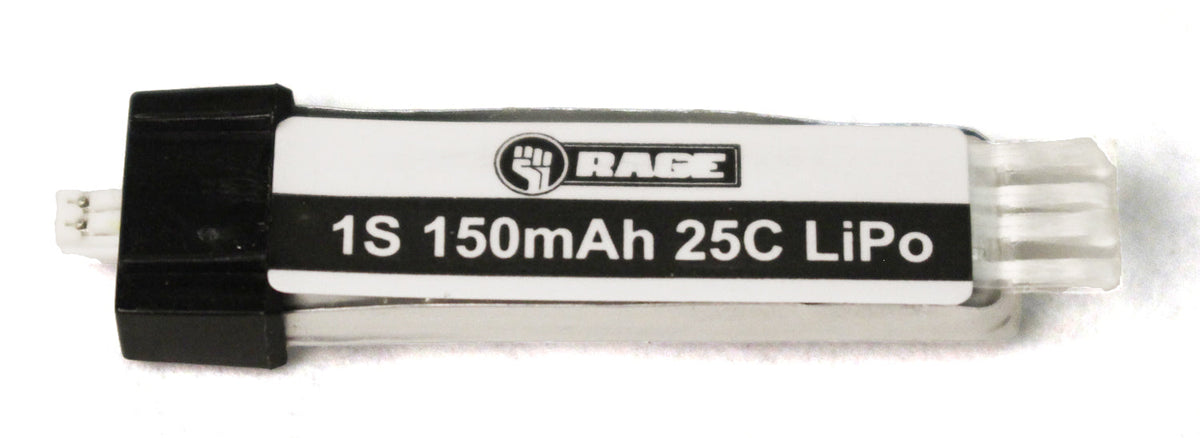 150mAh 1S 3.7V 25C LiPo Battery, Ultra-Micro Connector: Spirit of St. Louis and Vintage Stick