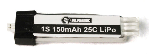 150mAh 1S 3.7V 25C LiPo Battery, Ultra-Micro Connector: Spirit of St. Louis and Vintage Stick