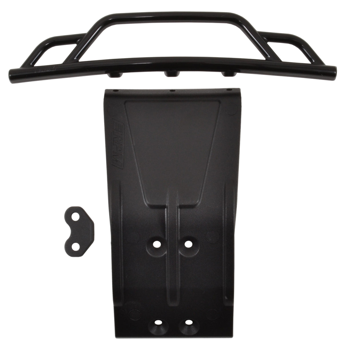 FRONT BUMPER AND SKID PLATE FOR THE LOSI TEN SCTE - BLACK
