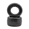 Slick - Stadium Truck Tires w/ Inserts, Green, Yellow