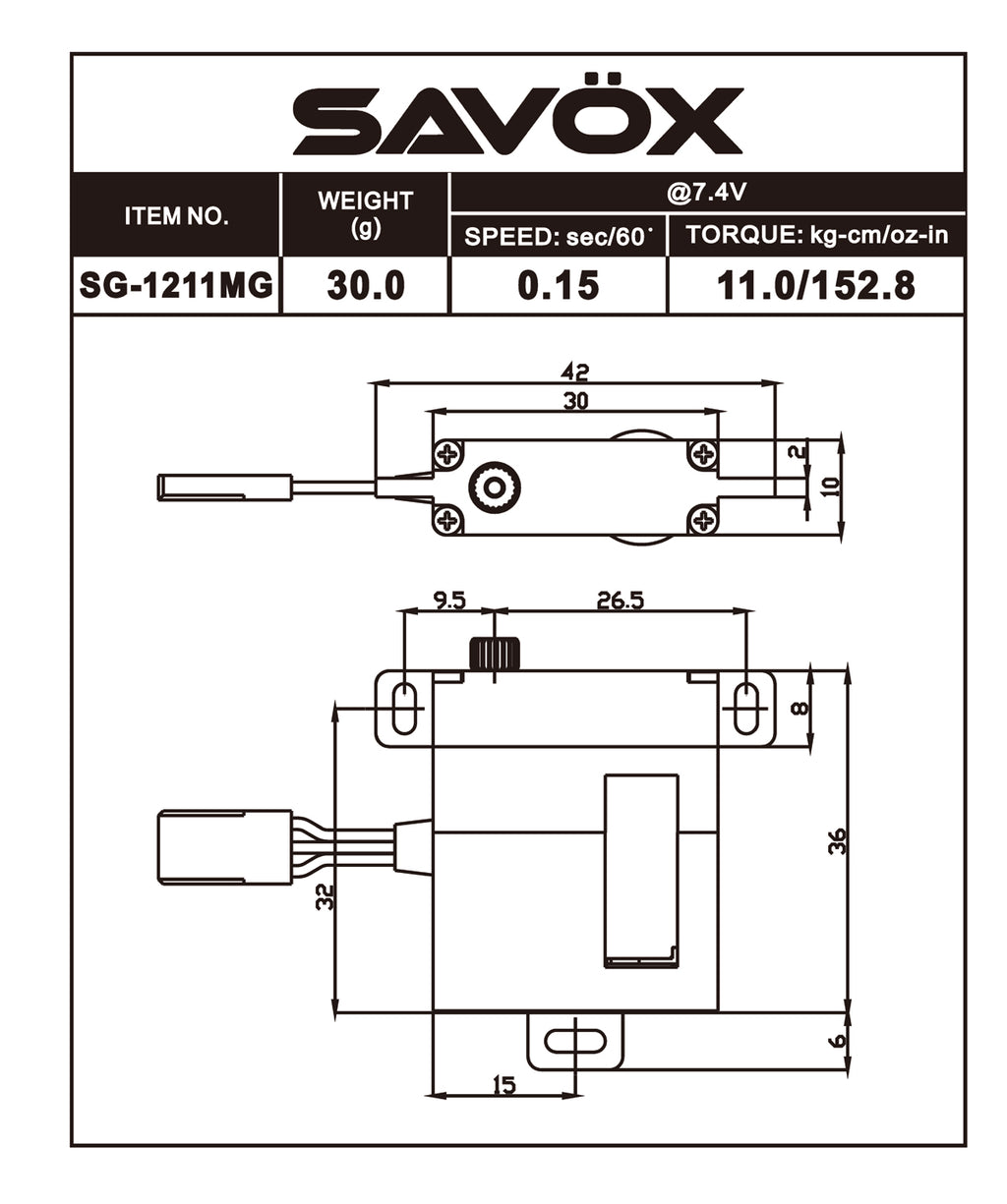 High Torque HV Metal Case Digital Glider Servo,.15/153.1
