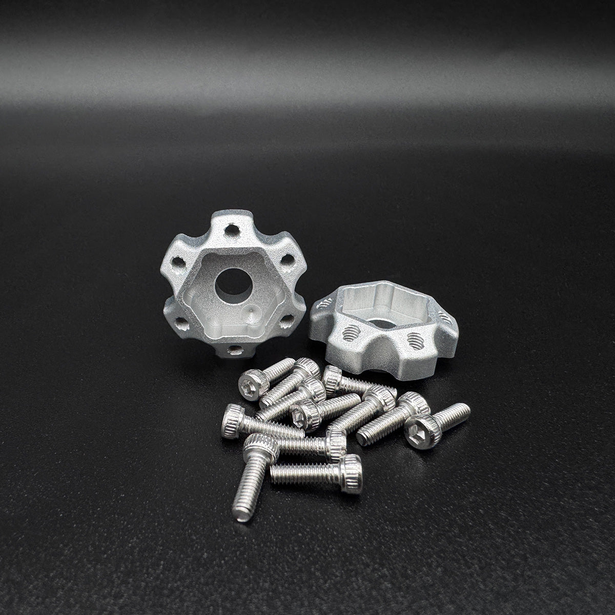 12mm Hex "DOT" Machined Aluminum Hubs (2) "1 DOT 2mm"