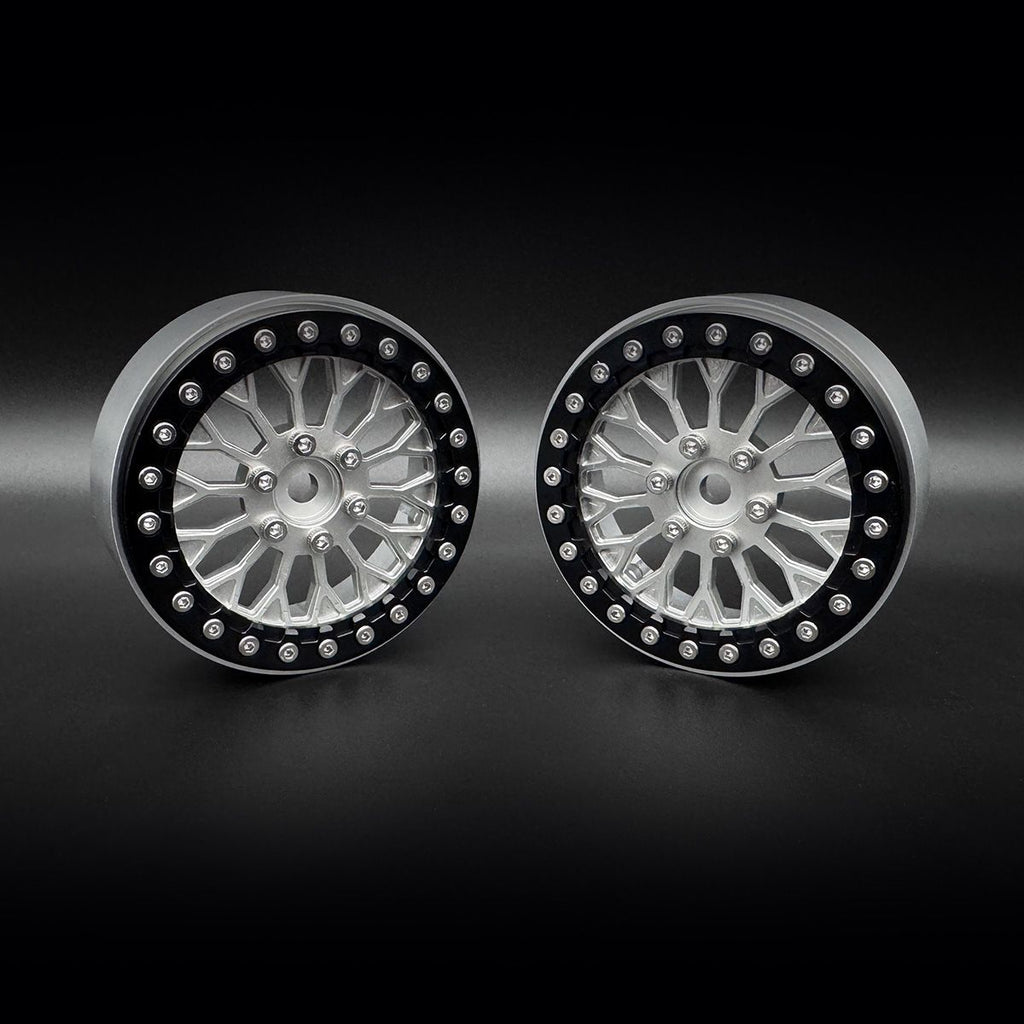 2.2 "Shield" Aluminum Beadlock Wheels w/Hubs (2)