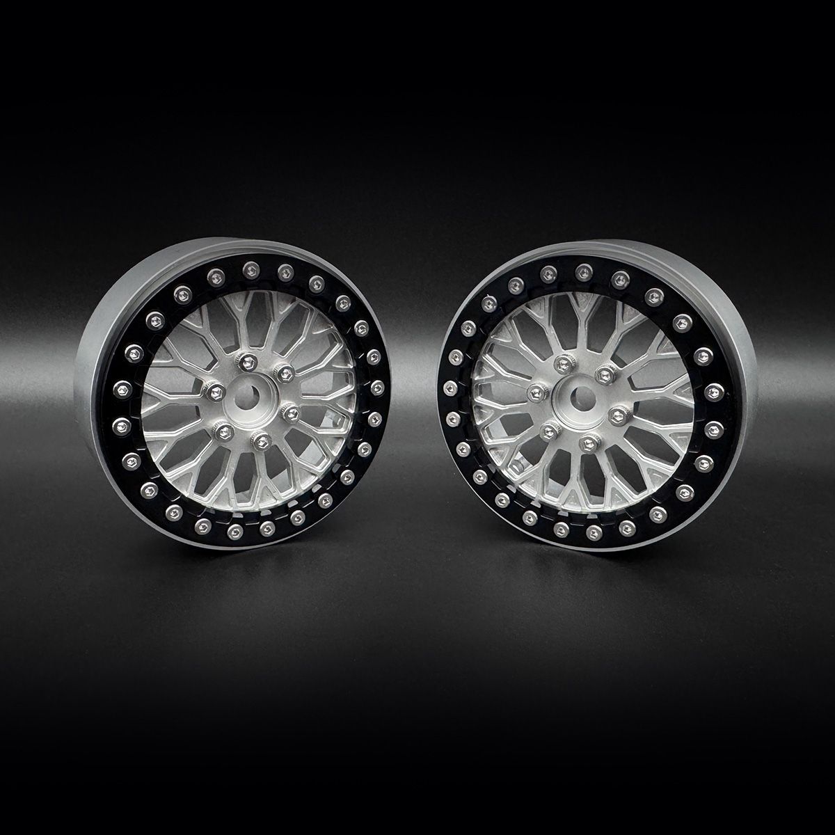 2.2 "Shield" Aluminum Beadlock Wheels w/Hubs (2)